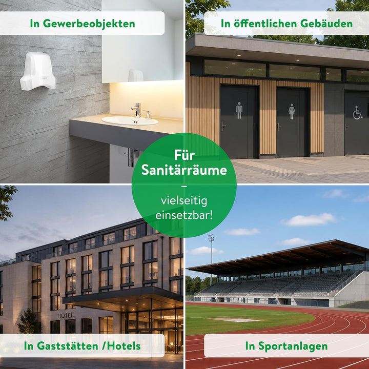 CLAGE WHT Warmlufthändetrockner – Hygienischer & energieeffizienter Händetrockner mit Warmluft – Lei