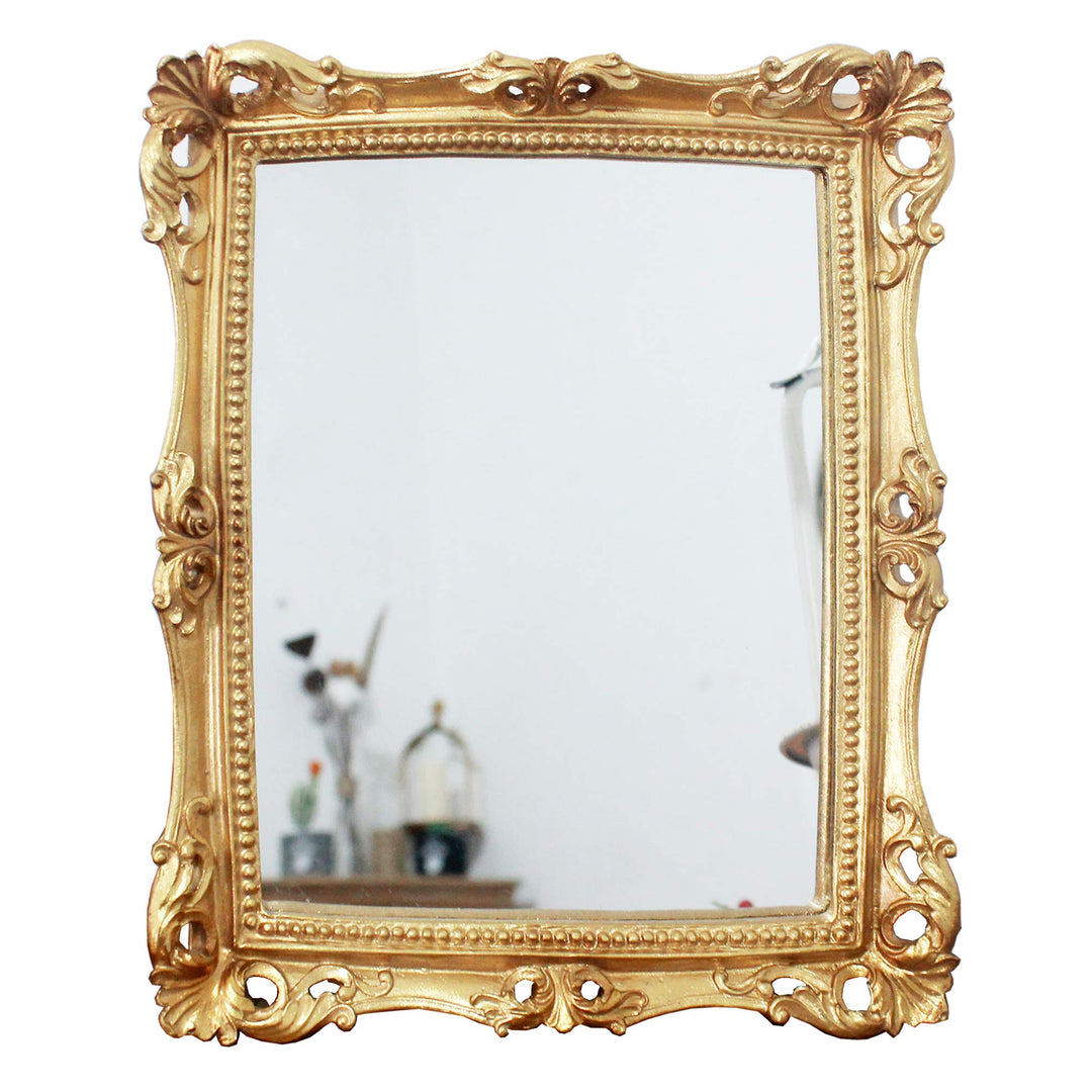 Funerom Dekorativer Spiegel im Vintage-Stil, 27,9 x 24,1 cm, Wandmontage, Tisch-Make-up-Spiegel, qua
