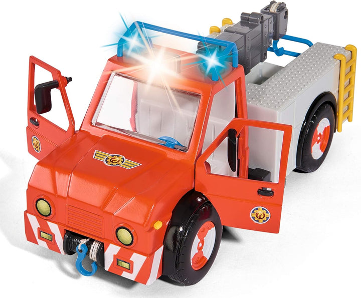 Simba 109258280 - Feuerwehrmann Sam Phoenix mit Figur und Pferd, 23cm, Mit Sam Figur und Pferd, Ausf