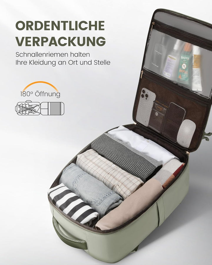 LOVEVOOK Ryanair Handgepäck 40x30x20, 24L Travel Handgepäck Rucksack für Damen, Erweiterbares Design