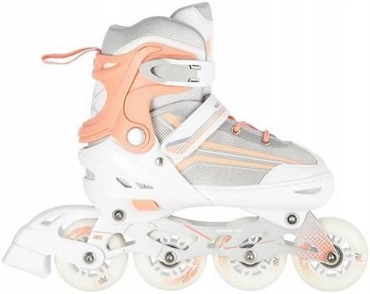 2in1 Inlineskates/Schlittschuhe Nils Extreme Lucky Weiss/Rosa ABEC7 Gr. 29-33 verstellbar
