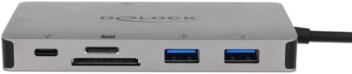 Delock USB C HUB/Thunderbolt 3 Adapter / 9 in 1 Dockingstation mit HDMI 4K / VGA/USB 3.1 mit PD 3.0