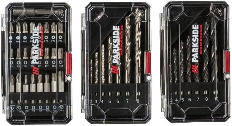PARK SIDE PERFORMANCE Set Bohrmaschine Akkuschrauber 12 V PBSPA 12 – inkl. 2 Akkus Ladegerät Zubehör