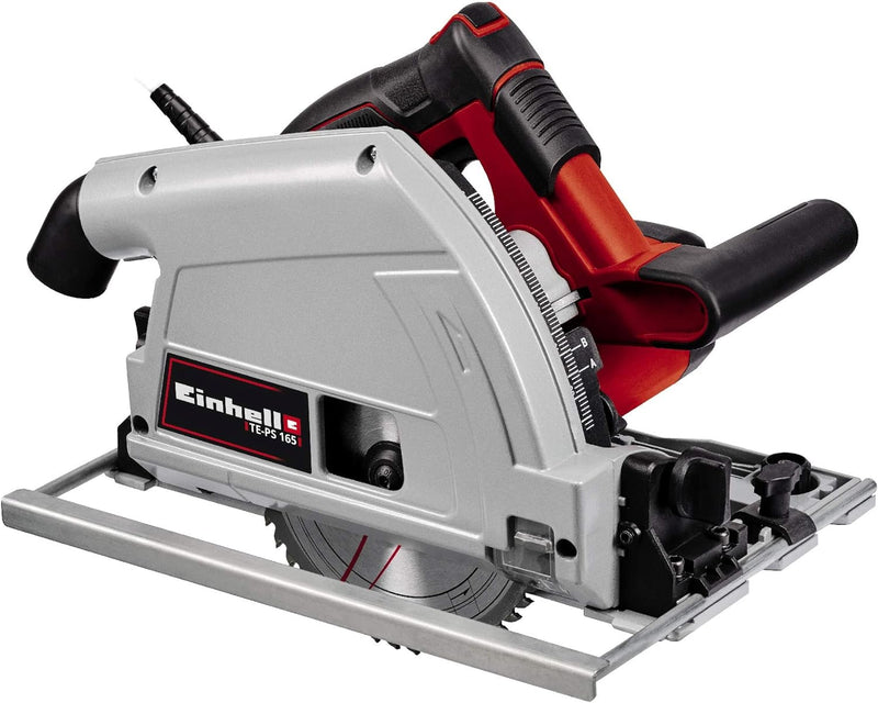 Einhell Tauchsäge TE-PS 165 (1.200 Watt,werkzeuglose Einstellung bei Schnitttiefe + Neigungswinkel,