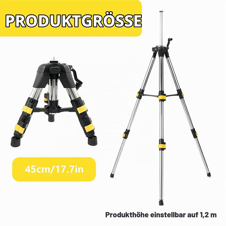 Stativ Laser Professional, 50-120 cm Baustativ Stützen Höhenverstellbar Laser Sativ mit 5/8"-11 Auss
