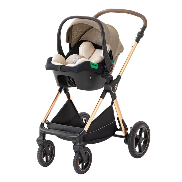 Kinderwagen 3 in 1,Puppenwagen Mit Babyschale Höhenverstellbarer Buggy Komplettset Faltbare tragbare