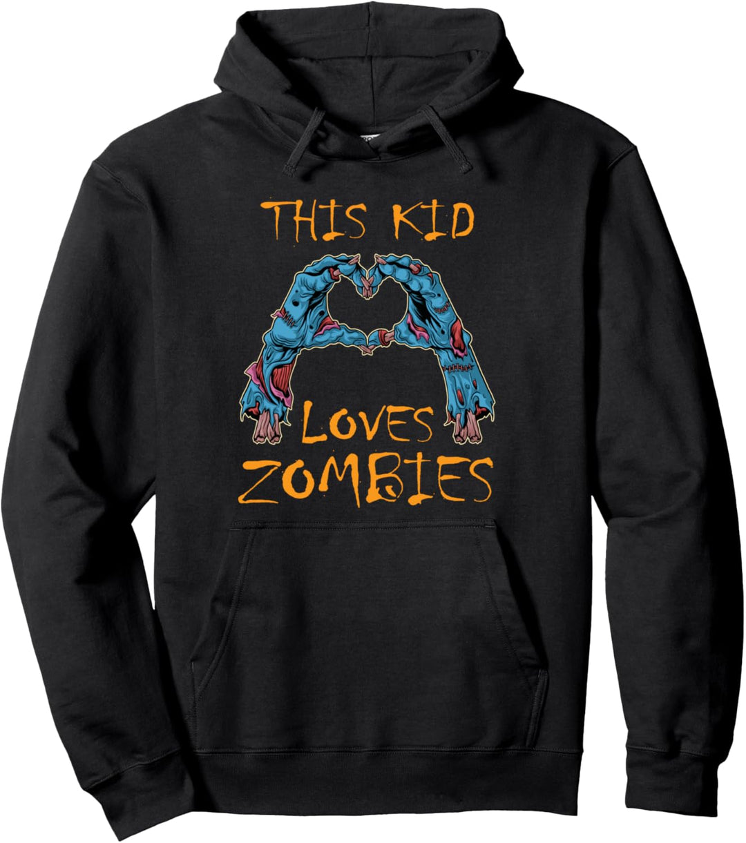 Jungen Zombie Halloween Spruch Kid Loves Zombies Jungs Pullover Hoodie
