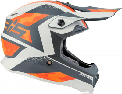 ACERBIS Helm Impact Steel Junior Orange/Grau T52 XXS grau, XXS grau