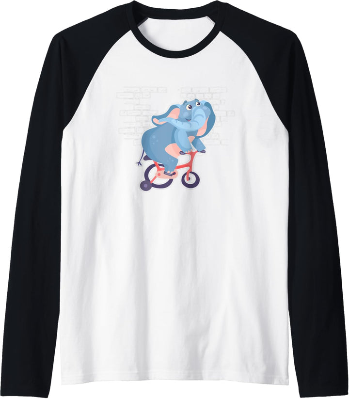 Elefant Fahrrad Dickhäuter Elephant - Rüssel Elefant Raglan