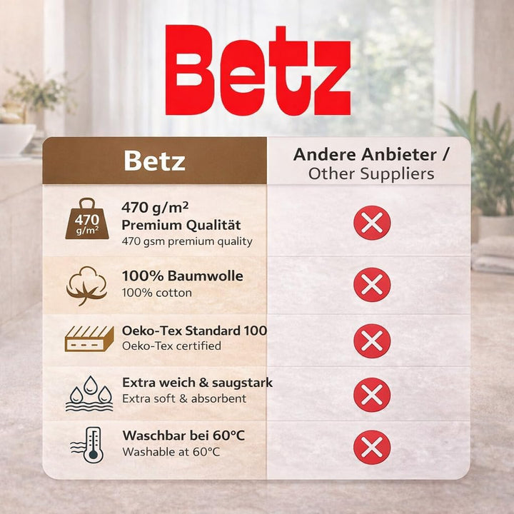 Betz 4-TLG. Handtuch-Set Premium 100% Baumwolle 2 Duschtücher 2 Handtücher Farbe Altrosa, Altrosa