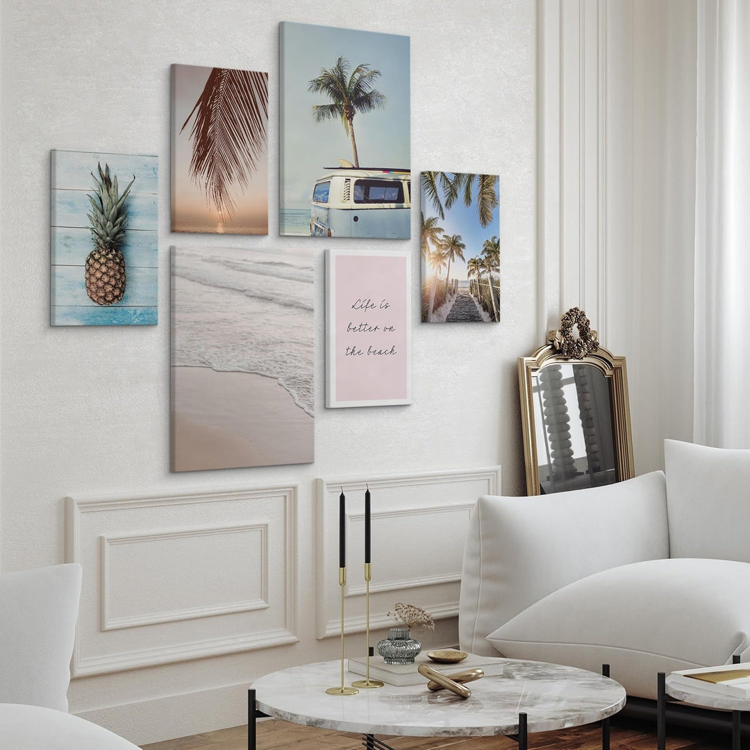 Muralo - Wandbilder Set - Leinwand Bilder Set Aufhängefertig - Bilder für Wohnzimmer Schlafzimmer -