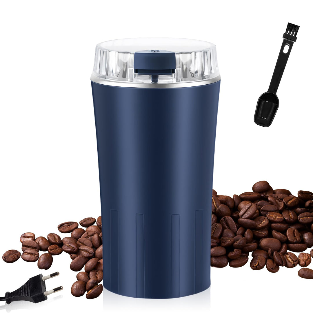 Kaffeemühle Elektrisch, 300W Elektrische Kaffeemühle, Gewürzmühle Elektrisch, 304 Edelstahlmesser Bp