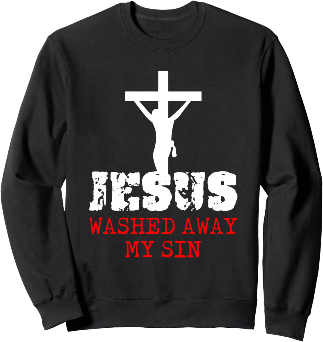 Jesus Christus Kruzifix Dornenkrone Religion Christentum Sweatshirt