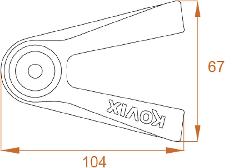 KOVIX KV Series-BLOCCADISCO Doppel-Block, 14 mm KVZ2-FG, 14MM Gelb