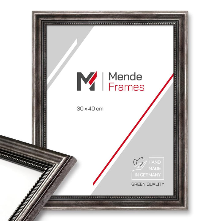 Mende Frames Bilderrahmen Antik 30x42cm DIN A3 I Farbe: Metall I Holzbilderrahmen I Fotorahmen I Bar