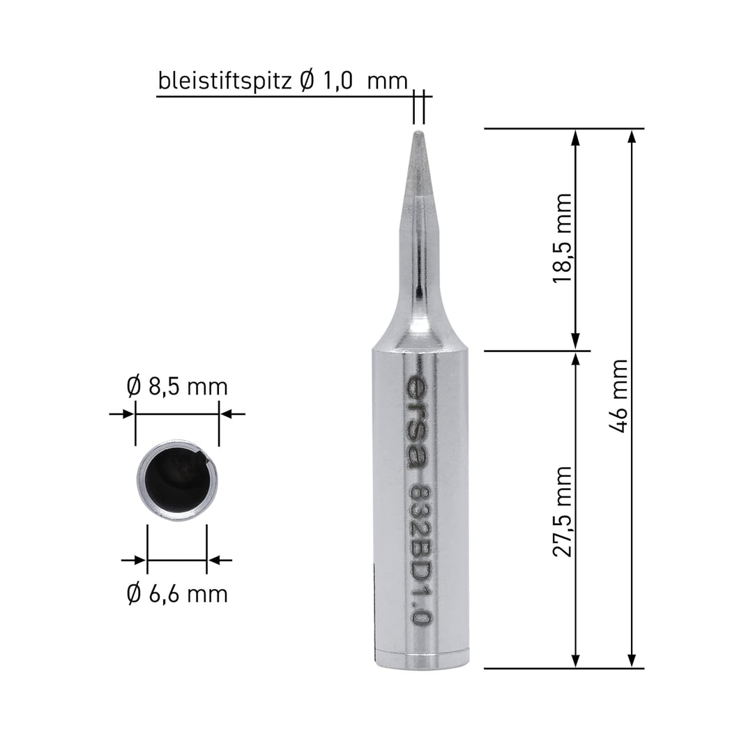 Ersa ERSADUR Dauerlötspitze gerade meisselförmig 3,2 mm 0842ED &amp; Ersadur Dauerlötpsitze, gerade, ble