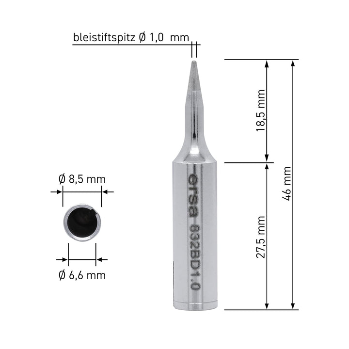 Ersa ERSADUR Dauerlötspitze gerade meisselförmig 3,2 mm 0842ED &amp; Ersadur Dauerlötpsitze, gerade, ble
