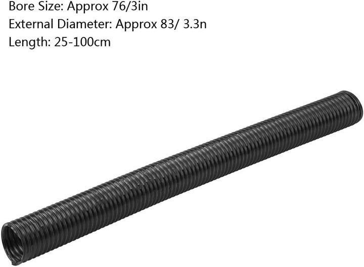 63mm 76mm Modifizierter Flexibler Lufteinlass-Expansionsrohr-Silikonschlauch füR Universalauto(76mm)
