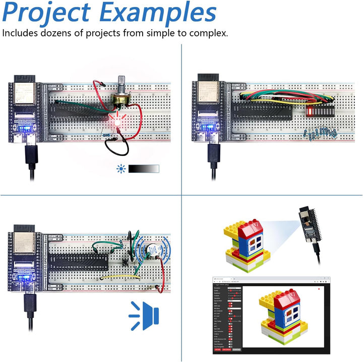 FREENOVE Basic Starter Kit for ESP32-S3-WROOM (Included) (Compatible with Arduino IDE), Onboard Came