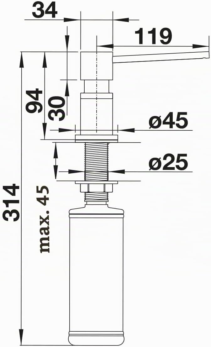 BLANCO LATO Spülmittelspender PVD steel | Passend zu allen BLANCO-Küchenarmaturen | Bequem von oben