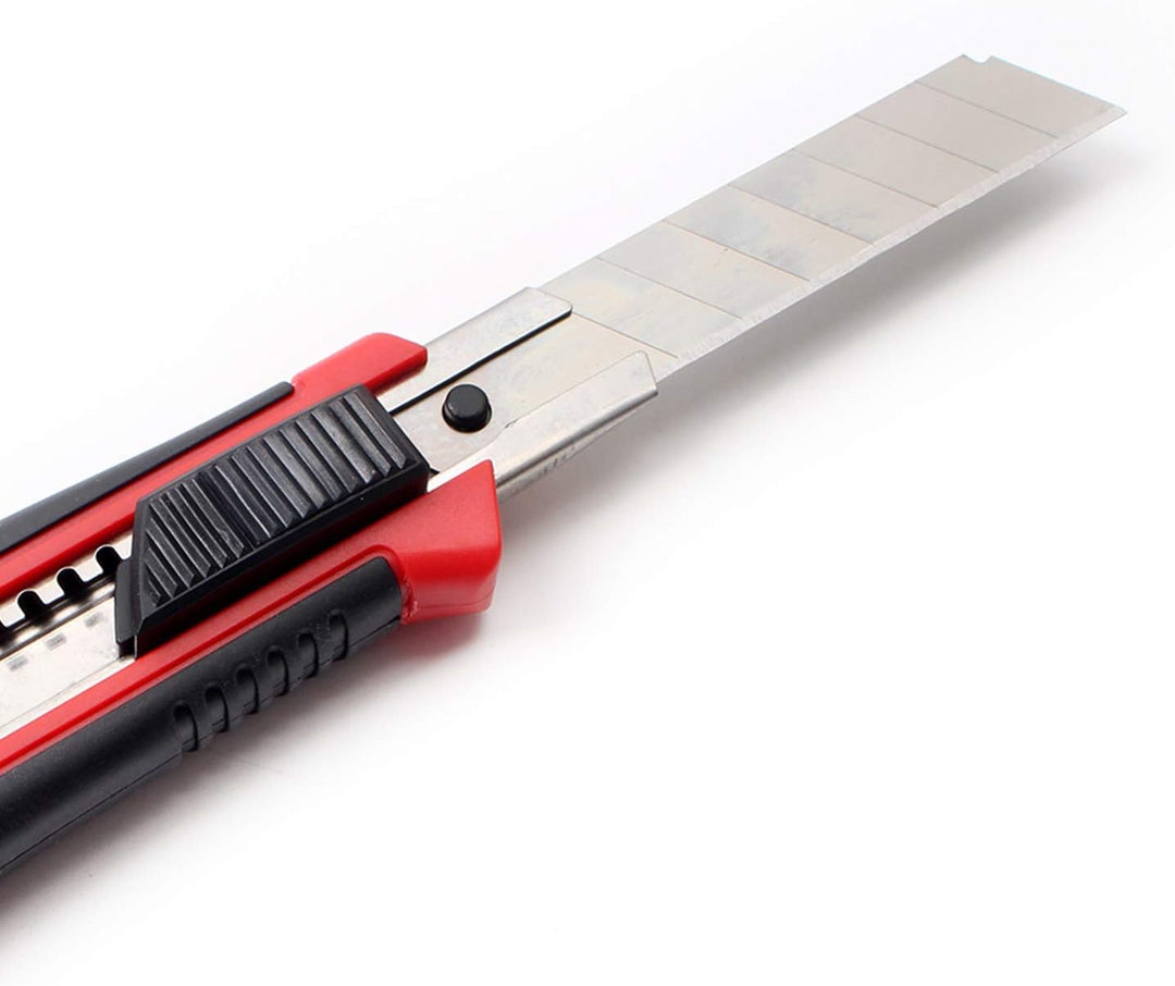 CCLIFE 8 Stück Cuttermesser 18mm, Teppichmesser mit Sicherheitslock inkl. 40 Ersatzklingen