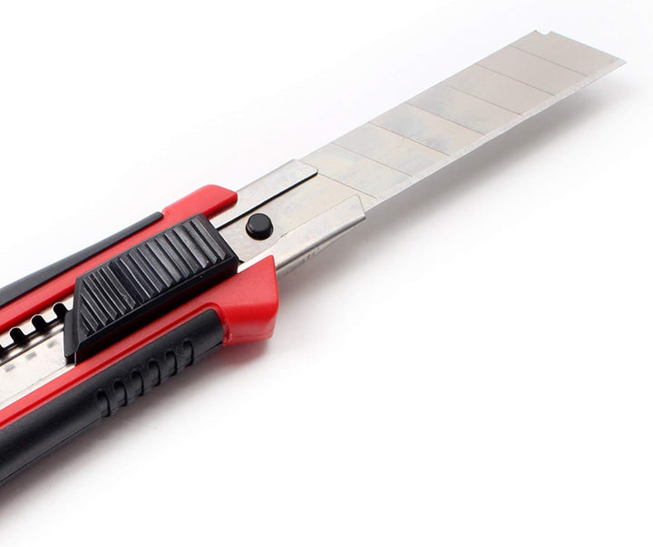 CCLIFE 8 Stück Cuttermesser 18mm, Teppichmesser mit Sicherheitslock inkl. 40 Ersatzklingen