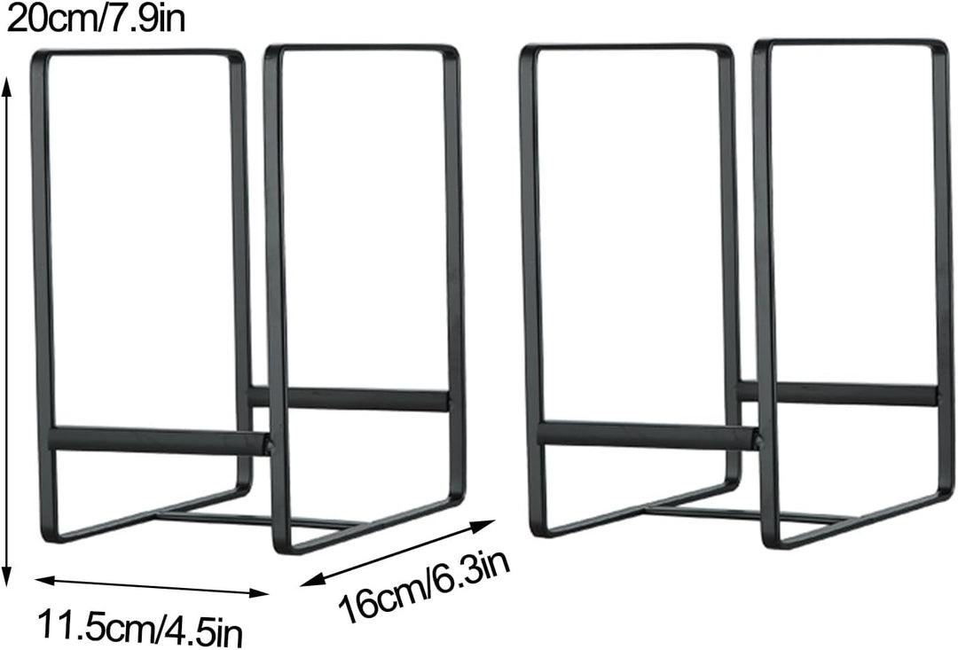 Hikinlichi 2 Stück Tellerhalter Organizer aufrecht Hängeschrank Geschirr Abtropfgestell Metall Telle