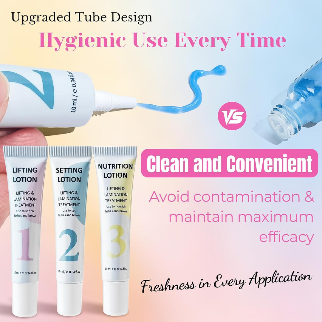 Wimpernlifting Lotion, Wimpernlifting Set, Lash Lifting Set, Augenbrauen Lifting mit pflegendem Seru