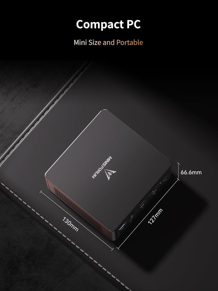 MINIS FORUM UM890 Pro Mini PC, AMD Ryzen 9 8945HS Prozessor, 8 Kerne/16 Threads bis zu 5,2 GHz, AMD