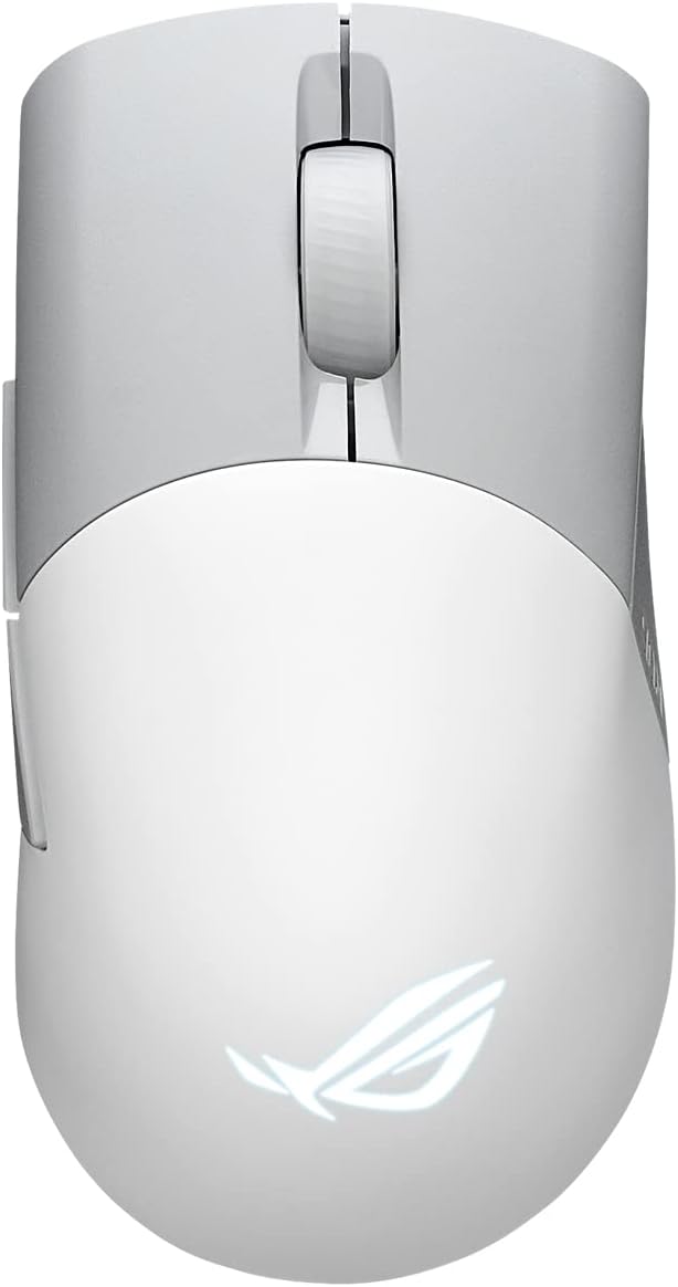 ASUS ROG Keris Wireless AimPoint White RGB Gaming Maus (optischer ROG AimPoint-Sensor, 36.000 DPI, R