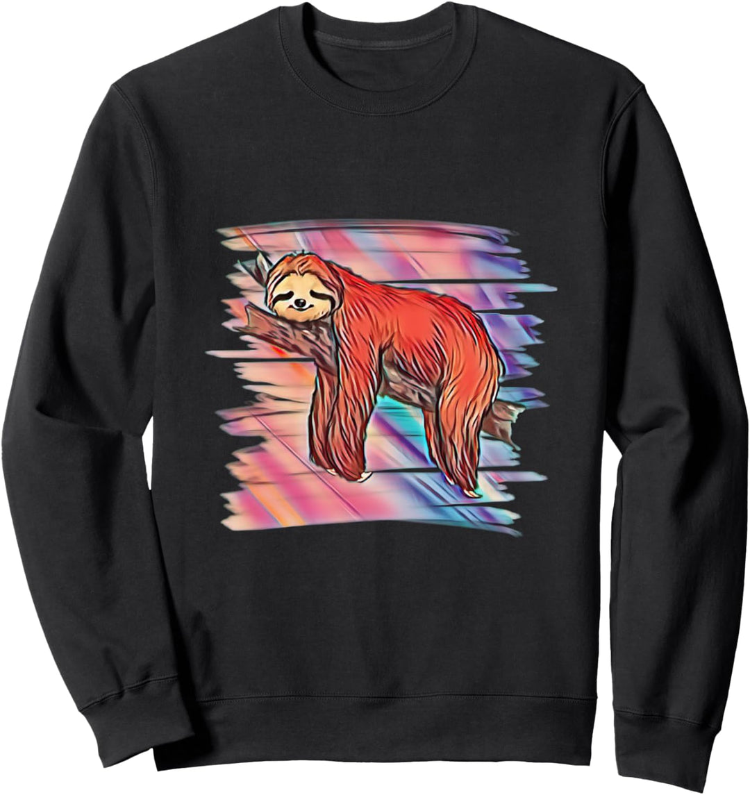 Faultier Motiv coole Trendtiere süsse bunte Faultiere Sweatshirt