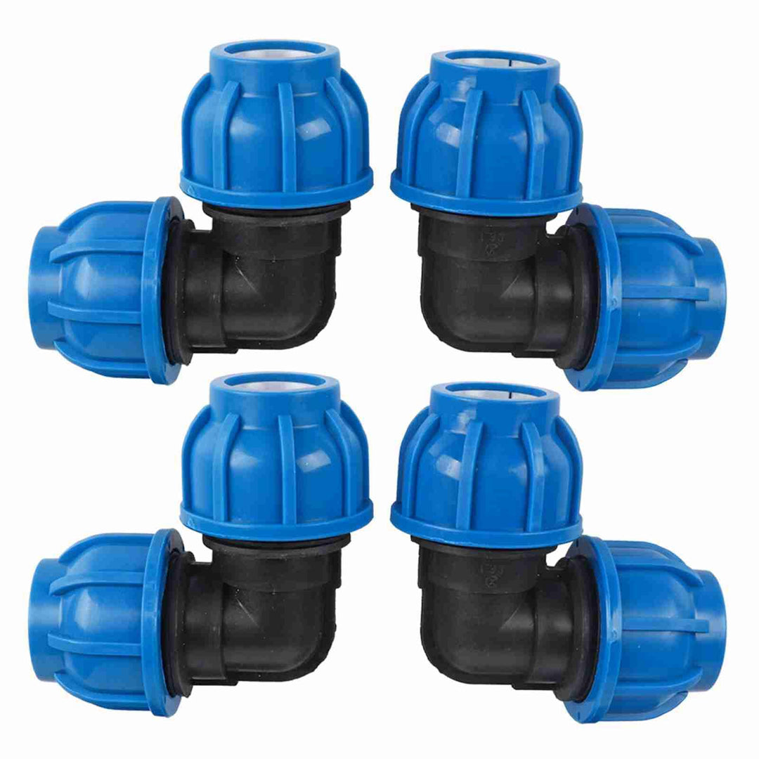 Garosa 4Pcs PE-Kunststoff 32mm Bis 32mm Winkelverbinder-Rohrfitting für PPR, PE, PVC und Andere Wass