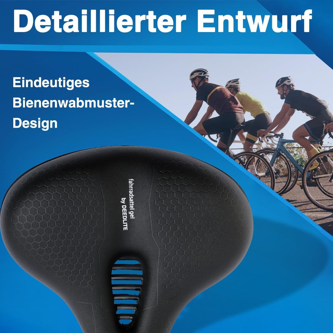 Deedlite Bike Sattel Premium Universal Sattel Pro 3.0 - Endlich Schmerzfrei Radfahren | Bequem Weich