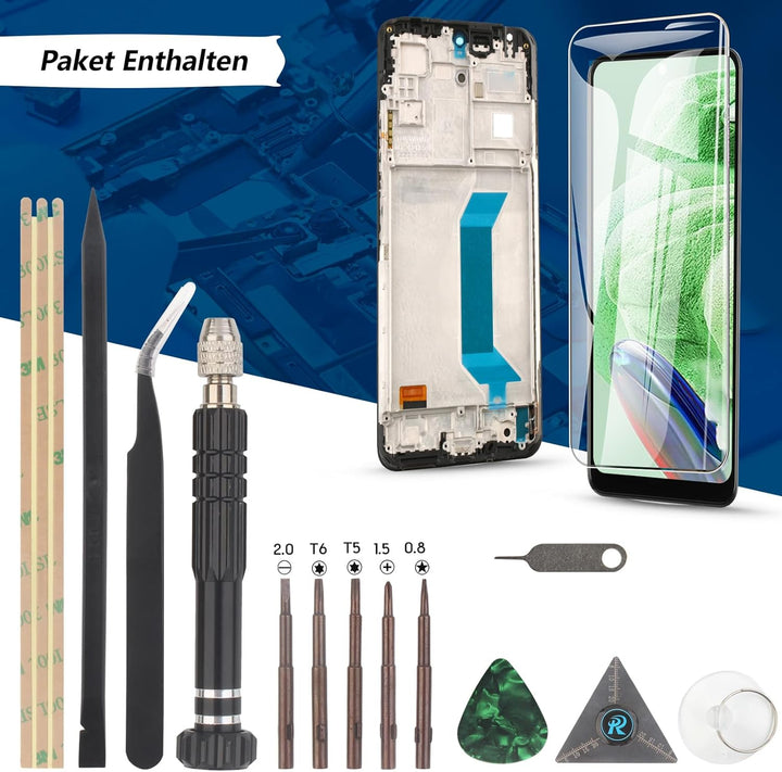 RongZy Display für Xiaomi Redmi Note 12 5G/Poco X5 5G LCD Bildschirmersatz Digitizer Touchscreen Mon