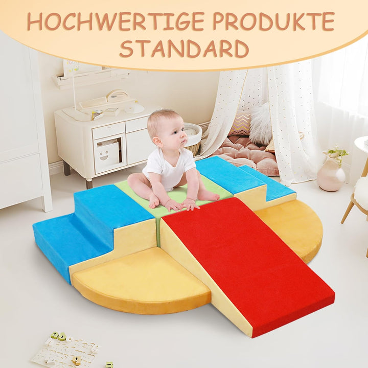 Schaumstoff Bausteine Kinder, Softbausteine, Montessori Spielzeug für Kinder, Waschbare Hülle für In