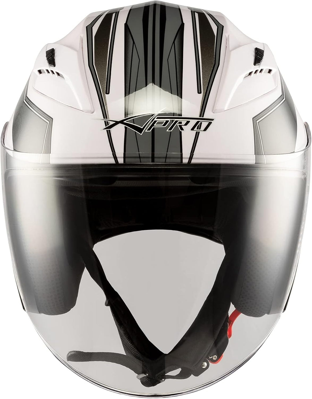 Motorradhelm Doppeltvisier City Jet Zertifikat ECE 22-06 Scooter Weiss Silber L 59-60 cm ( L) Weiss