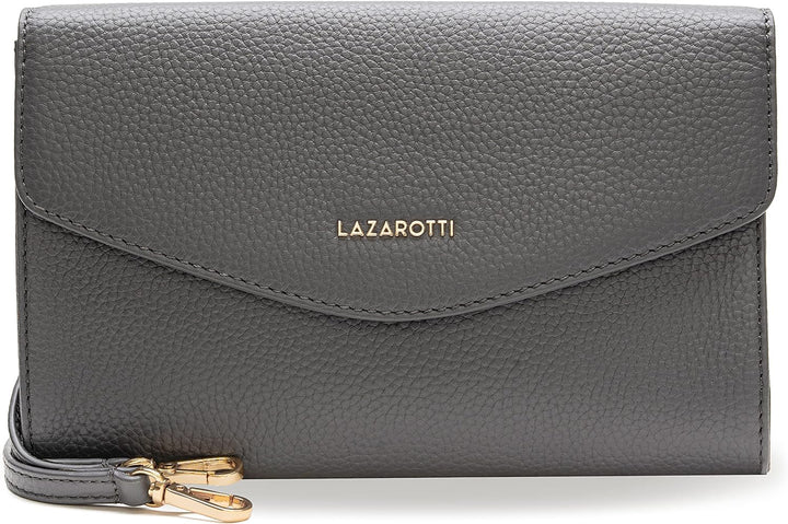 Lazarotti Bologna Leder Handtasche Damen | abnehm- & längenverstellbarer Schulterriemen | mittelgros