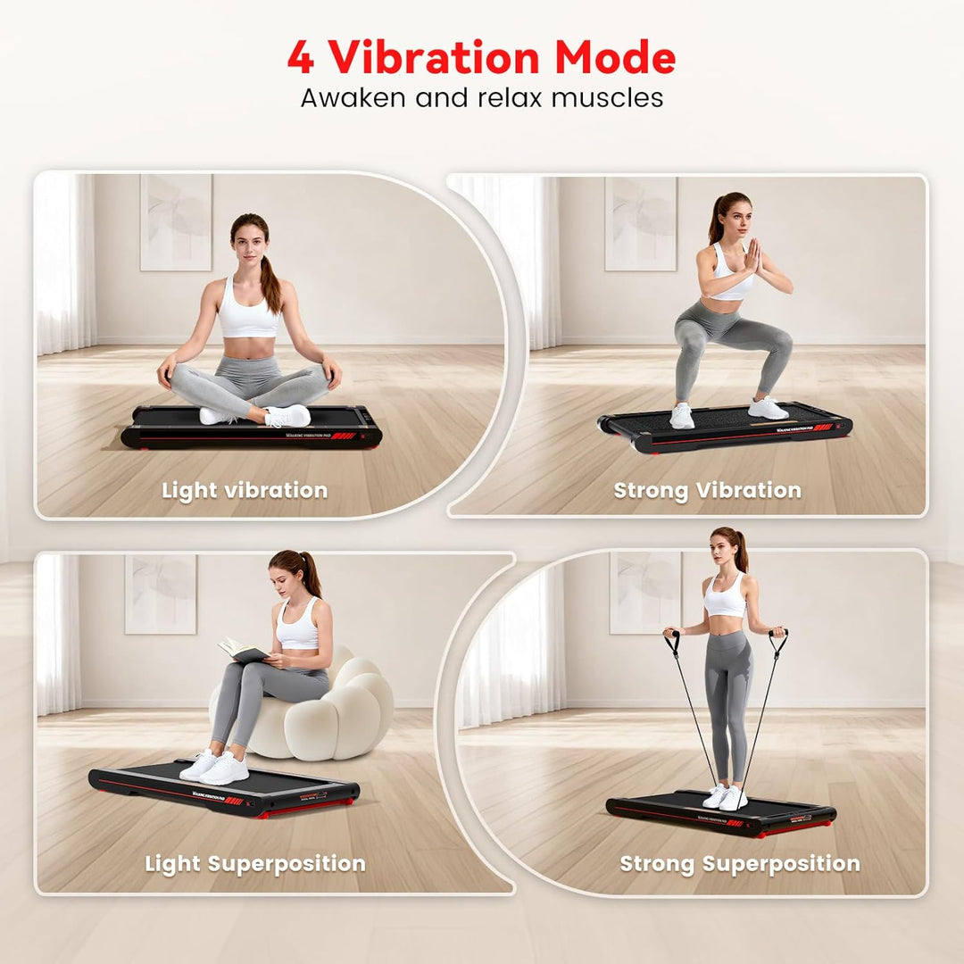 Sperax Klappbares Laufband für Zuhause, Walking Vibration Pad für den Bürogebrauch, Leichtes Klapbar