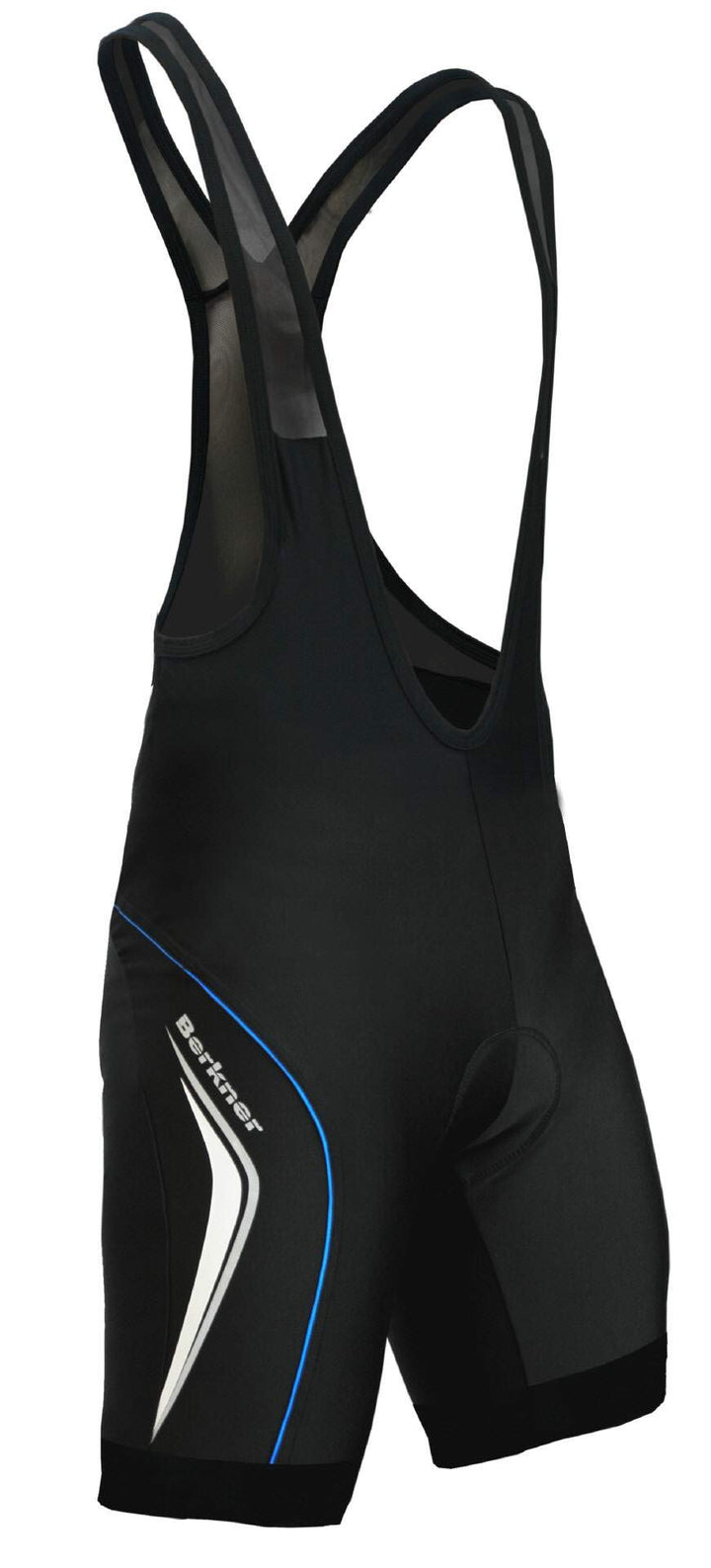 Berkner - Derek-Plus, Trägerhose, Radlerhose mit Trägern und Gel - Sitzpolster Schwarz - Blau 4XL, S