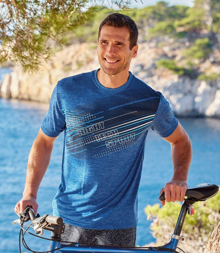 ATLAS FOR MEN - 3er-Pack Herren T-Shirts - Rundhalsausschnitt - Kurze Ärmel - Verfügbar in grossen G