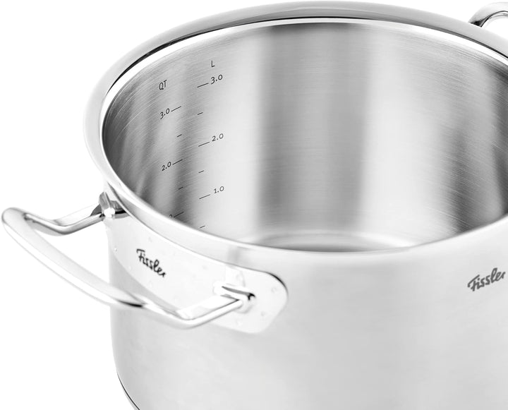 Fissler Original-Profi Collection / Edelstahl-Topfset, 5-teilig, Töpfe mit Metall-Deckel (3 Kochtöpf