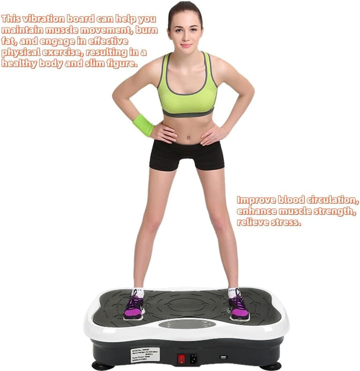 Fitness Platte Vibrationstrainer, für den Büro-Wohnzimmer, Multi-Funktions mit Bluetooth und USB,Vib