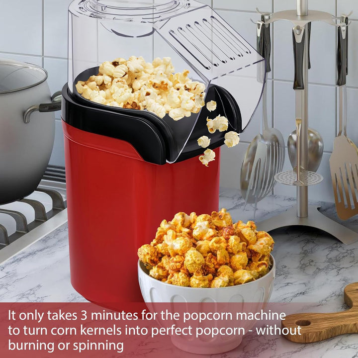 Popcornmaschine, Klein Popcorn-Maschine mit Messbecher, One-Touch Elektrische Rühr Popcorn Popper, O