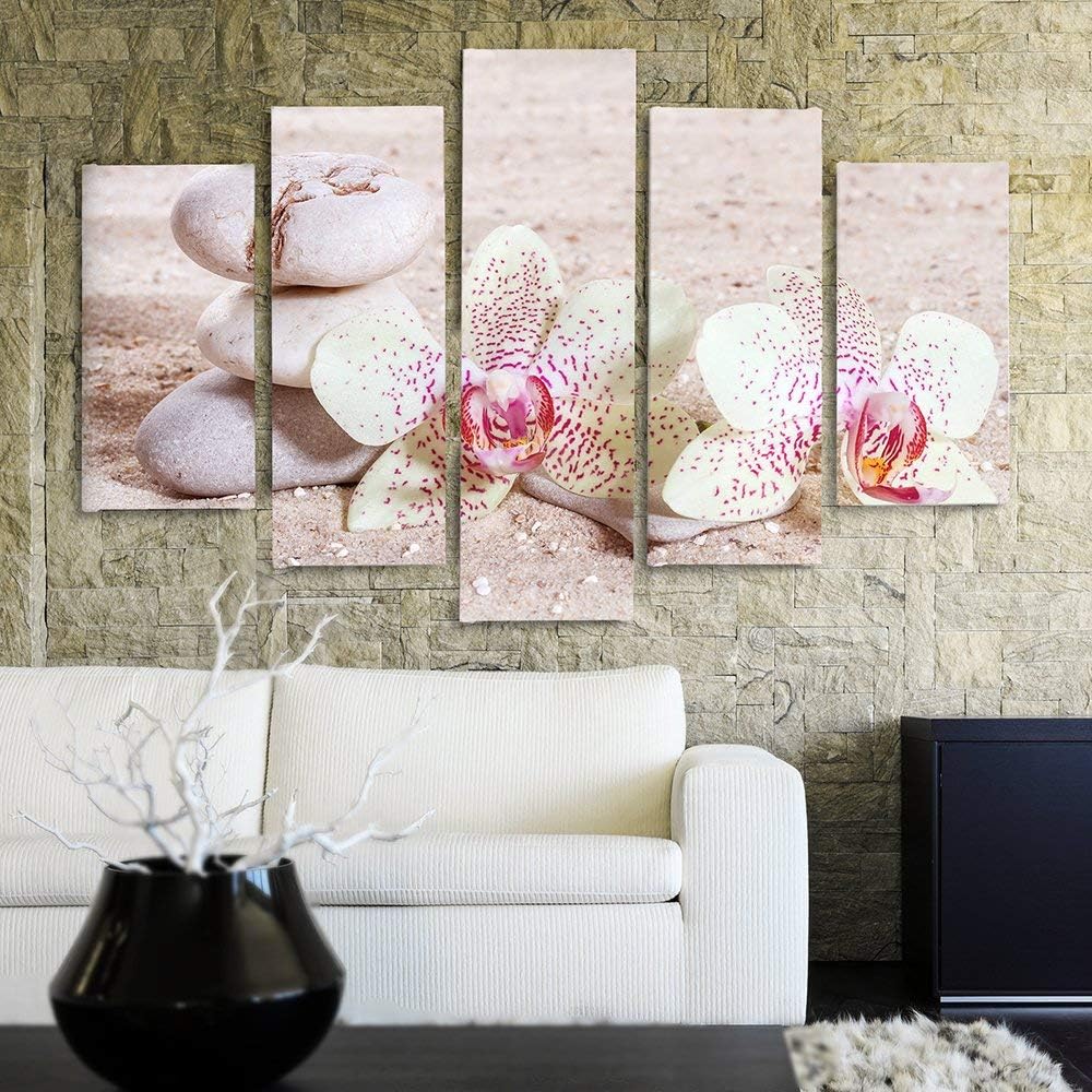 Feeby Frames, Leinwandbild, Bilder, Wand Bild - 5 Teile - Wandbilder, Kunstdruck, 250x120 cm, Typ A,