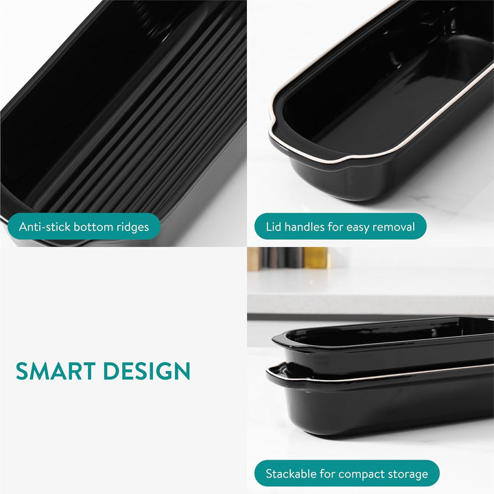 Navaris Brottopf - Toastbrot Backform - Brottopf zum Backen - Tontopf Brot - Brotbackschale - Toastb