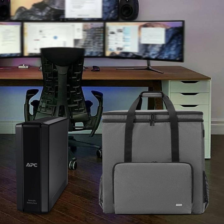 CURMIO Doppelschichte Tragetasche für PC Computer, Desktop-Computer-Reisetasche für PC-Gehäuse, Tast