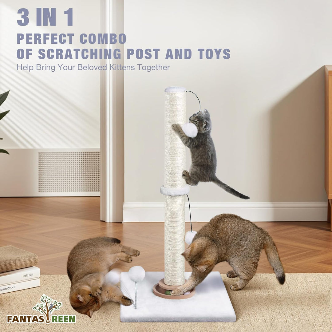 78cm Kratzbaum für Katzen, Spielzeug für Wohnungskatzen, interaktiver Kratzbaum mit Katzenminze-Bäll