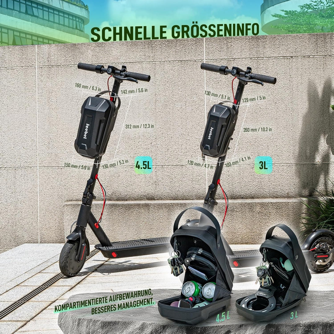 3/4/5L E Scooter Tasche, Grosse Kapazität wasserdichte Lenkertasche mit Schnellverschluss-Montage, U