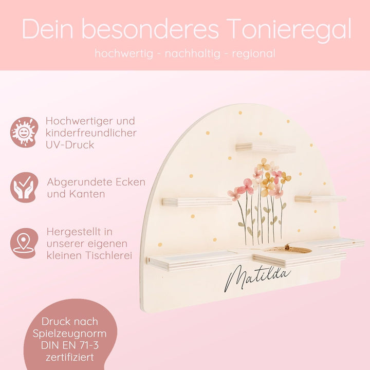 Bärenfreunde personalisiertes Tonie Regal für Kinderzimmer - Magnetisches Toniebox Regal für Toniebo