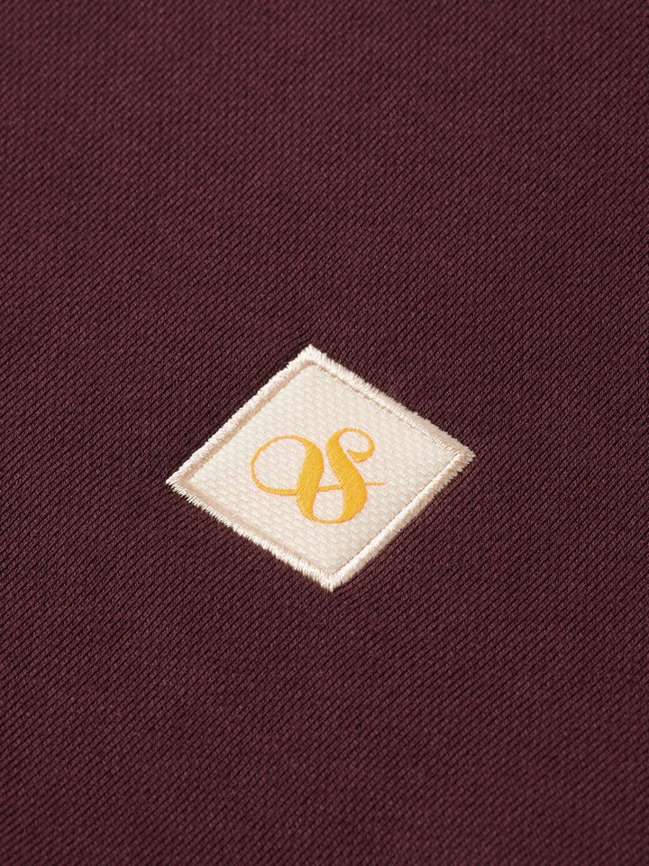 Scotch & Soda Herren Regular Fit Logo Badge Organic Cotton Sweatshirt, Berry Wine 6637